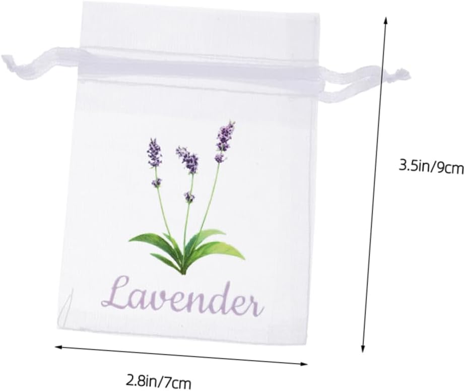 DECHOUS 50pcs Lavender Sachet Bags Drawstring Pouches for Spices Tea Closet