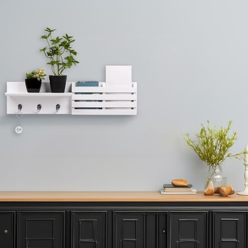 Kiera Grace Sydney Floating Shelf 24 Inch White 1 Pack
