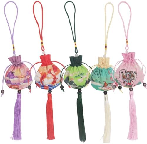 20PCS Chinese Style Silk Drawstring Sachet Bags