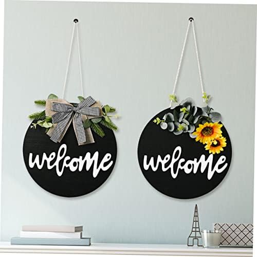 PRETYZOOM Elegant Door Wreath Hanger Welcome Board Decor