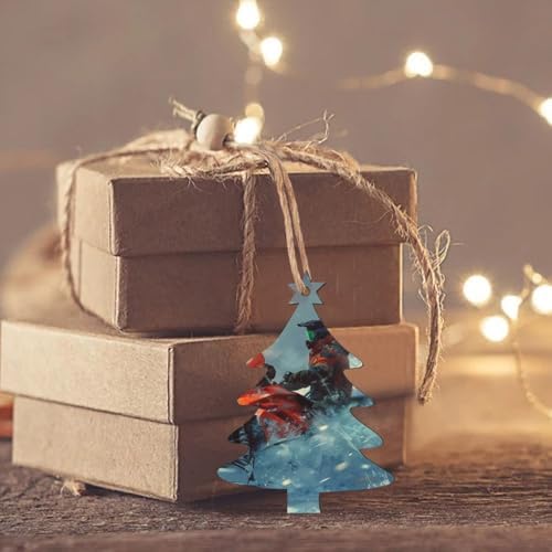 Yilequan Wooden Christmas Tree Decorations Snowmobile