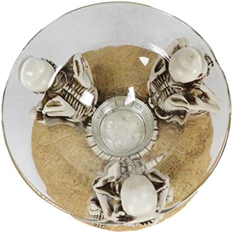 Ebros Gift See Hear Speak No Evil Skeleton Candle Warmer