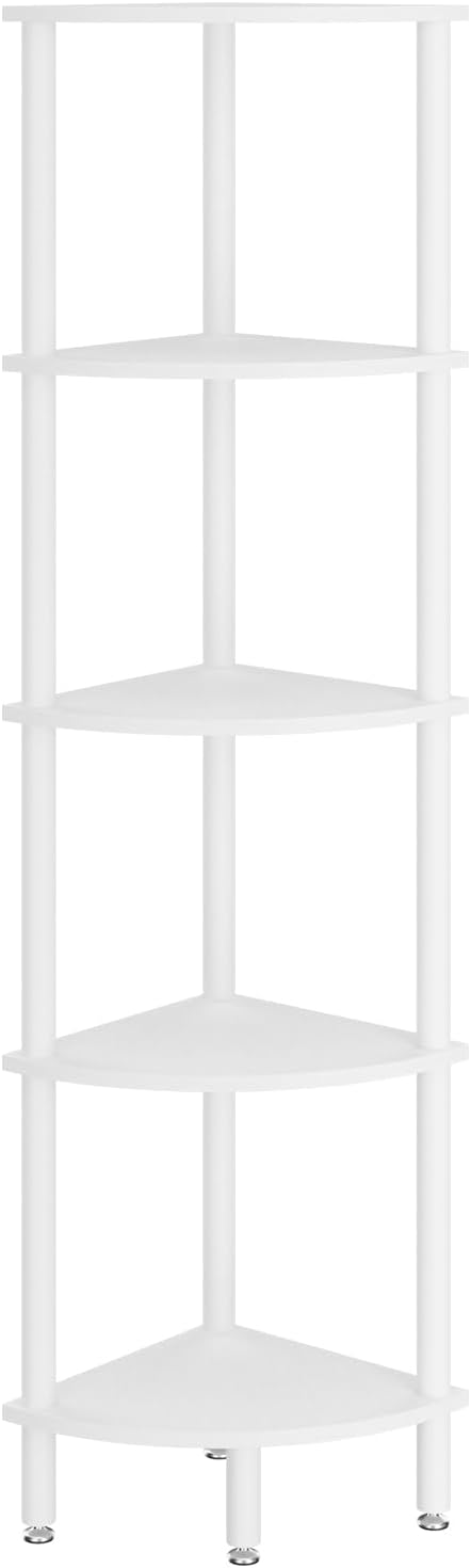 IBUYKE 5 Tier Corner Shelf Stand White
