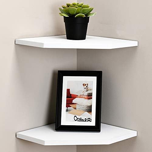 WELLAND 12-Inch Floating Corner Shelves Set of 2