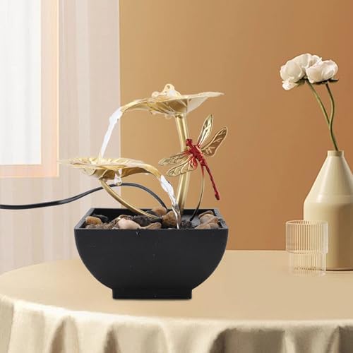 Compact Lightweight Iron Plastic Fountain with LED Lights
