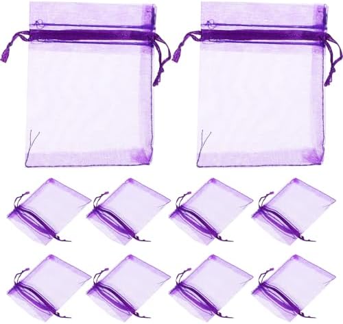LUOZZY 100pcs Lavender Sachet Bags Empty Mesh DIY Pack