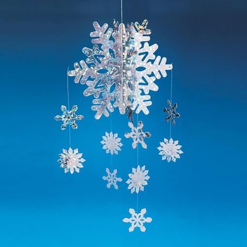 Beistle 3D Snowflake Mobile for Winter Decor