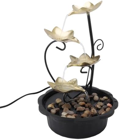 YedaHcy Water Tabletop Fountain with LED Night Light