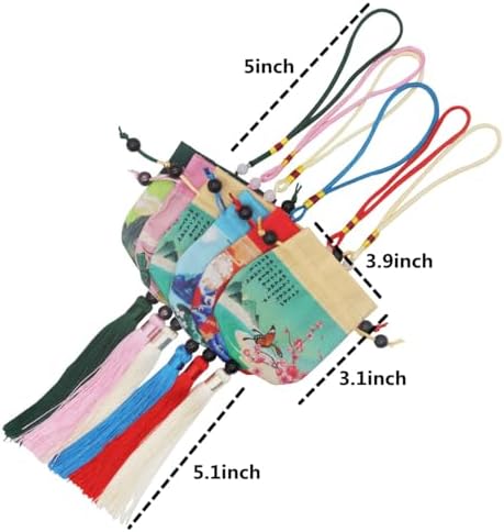 20PCS Chinese Style Silk Drawstring Sachet Bags