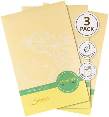 Lemon Poundcake Scented Sachets Pack of 3 Home Use