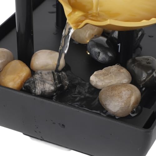 3 Tier Desktop Fountain with LED USB Power for Home Office