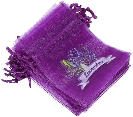 LUOZZY 20pcs Lavender Sachet Bags Purple Drawstring