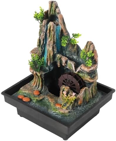 Small Fountain Rockery with LED Light and Atomizer