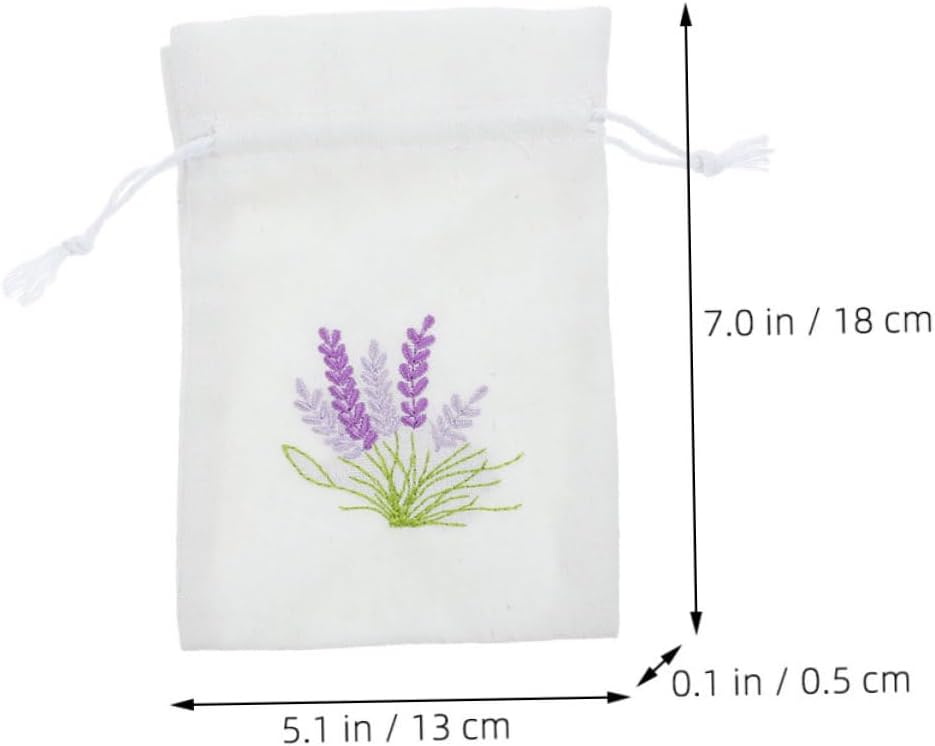 Zerodeko 5pcs Lavender Scent Sachets with Drawstring Closure