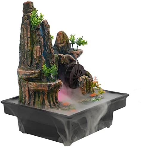 Small Fountain Rockery with LED Light and Atomizer