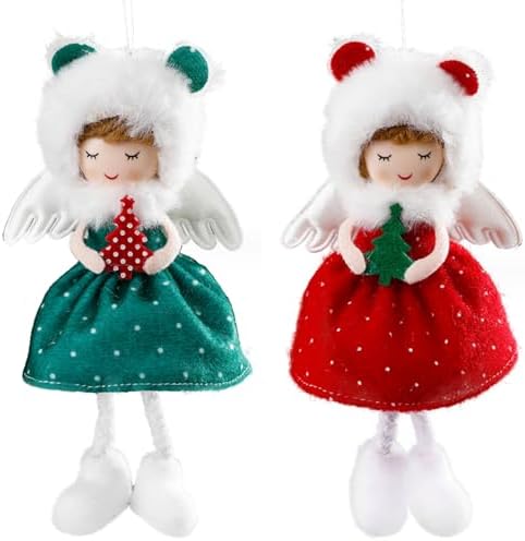 Cute Christmas Angel Ornaments 2Pcs Hanging Decorations