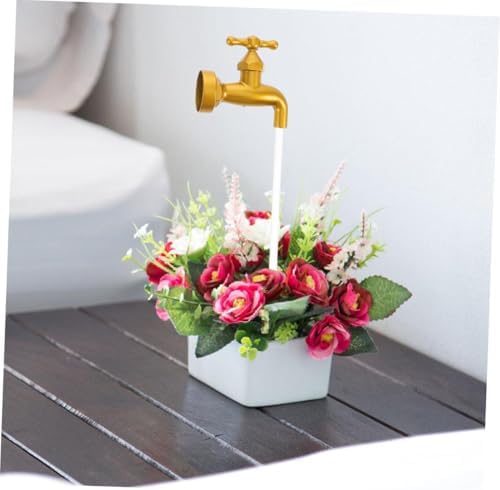 Water Flowing Faucet Fountain Tabletop Ornament for Garden and Home