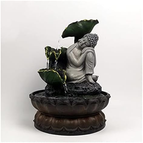 Tabletop Fountain with Sitting Buddha Statue for Home and Office