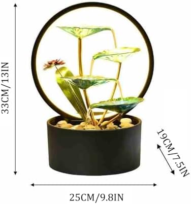 Zen Tabletop Waterfall Fountain with LED Light