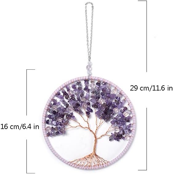 Tree of Life Hanging Ornament with Chakra Stones