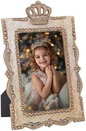 4x6 Gold Princess Crown Handcrafted Picture Frame