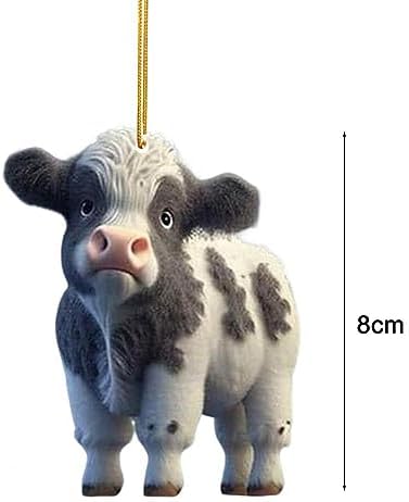 Cute Cartoon Cow Car Pendant Hanging Ornament