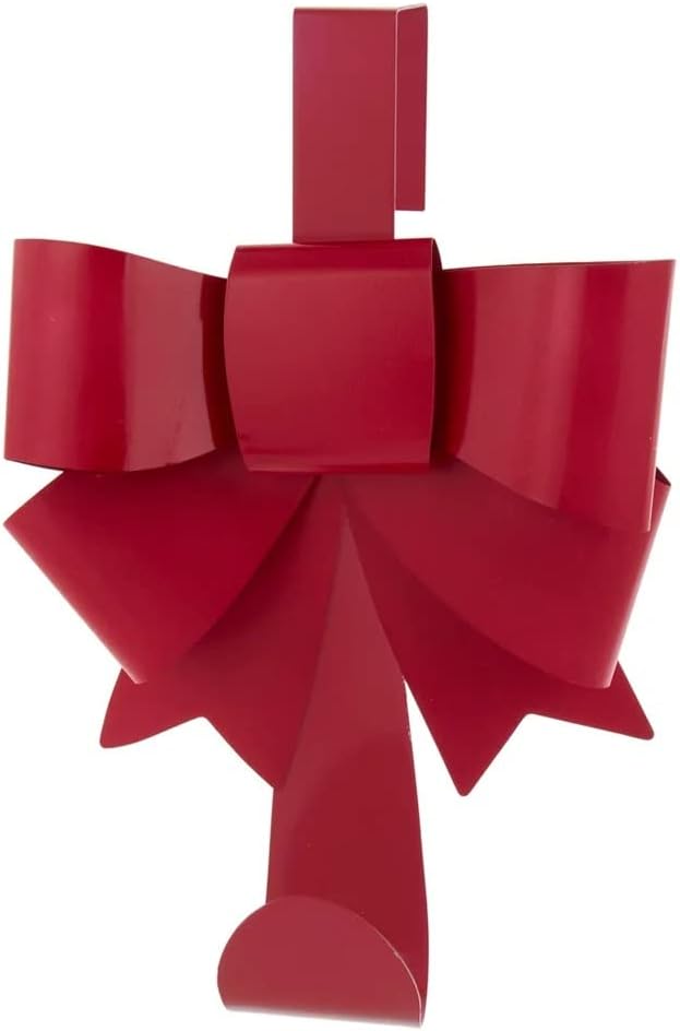 KSA Pack of 6 Red Bow Christmas Wreath Hangers 12 Inch