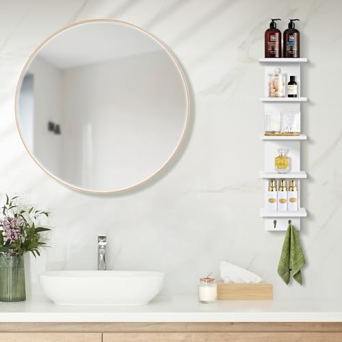 Sorbus 5 Tier Wall Shelf with Hooks and Storage