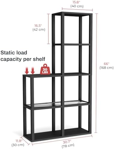 Modern 5-Tier LED Light Corner Display Shelf