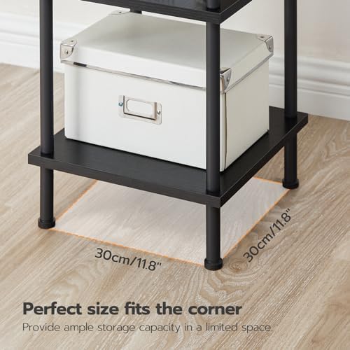 HOOBRO 6-Tier Corner Shelf Black BK55CJ01