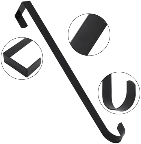 BENLIUDH Wreath Hangers for Front Door 3pcs Black