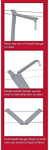 Haute Decor Adjustable Wreath Hanger Brushed Nickel