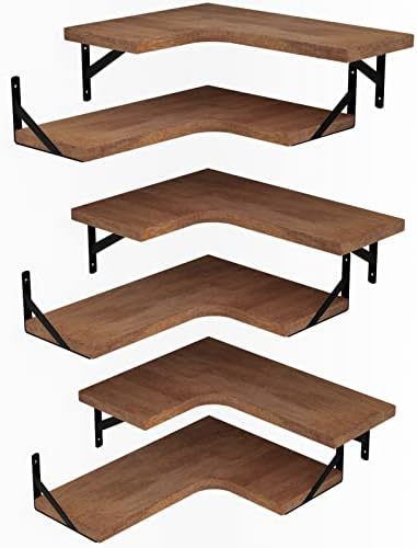 LEOPO Corner Floating Shelves Set of 6