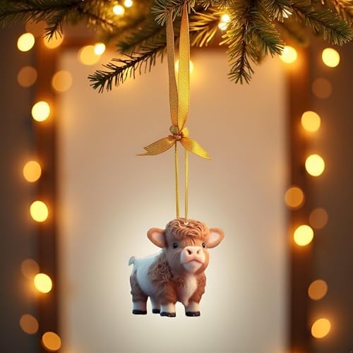 Cute Cartoon Cow Hanging Ornament for Cars and Backpacks