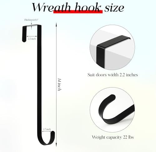 MCFULL 14 Inch Wreath Hangers for Front Door