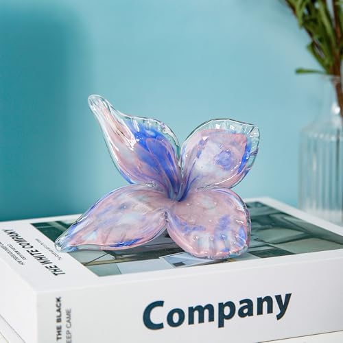 Handmade Glass Flower Pendant Decor for Home Garden Windows