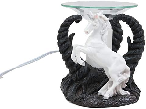 Ebros Fantasy White Unicorn Oil Burner Statue