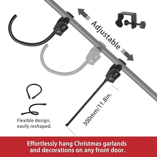 Adjustable Garland Hanger for Front Door No Screws No Damage