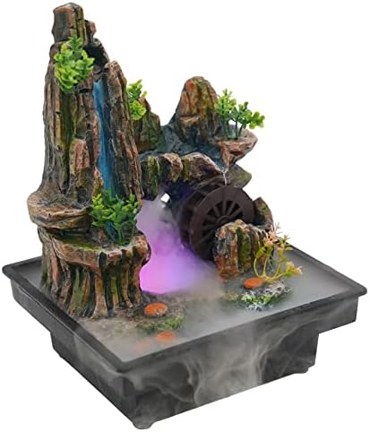Small Fountain Rockery with LED Light and Atomizer