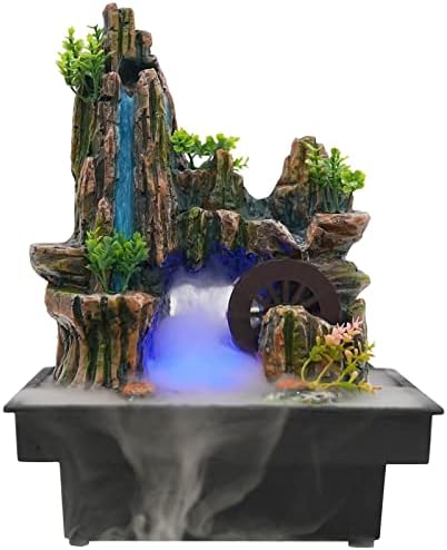 Small Fountain Rockery with LED Light and Atomizer
