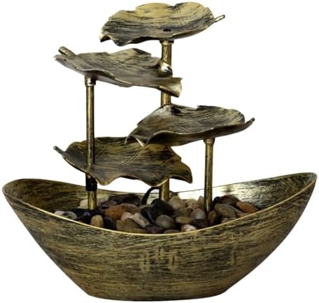 4-Tier Tabletop Water Fountain with LED Lights