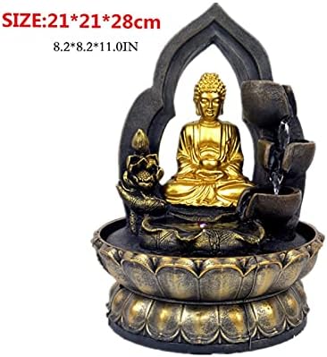 SUNESA 3-Tiered Buddha Tabletop Waterfall Zen Fountain 110 Inch