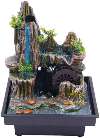 Small Fountain Rockery with LED Light and Atomizer