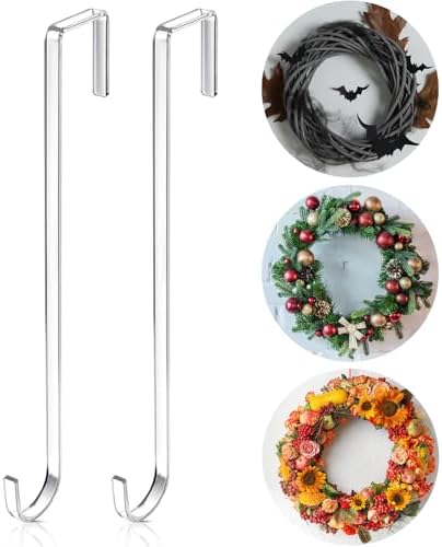 Ripeng 6 Piece 12 Inch Plastic Wreath Hanger for Front Door
