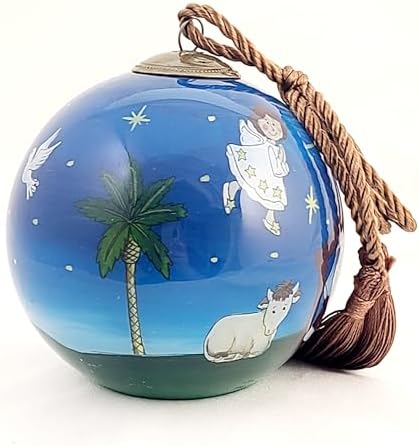 Honeylet Artisan Inside-Painted Glass Ornament