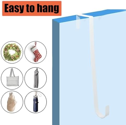 2 Pack Wreath Hanger Hooks Metal Door Mounted Wreath Holders