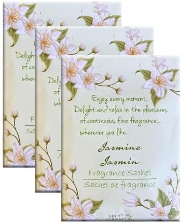 Jasmine Fragrance Sachets 3 Pack Long Lasting