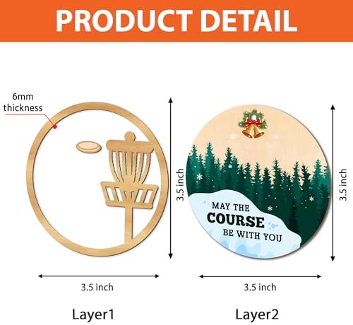 Disc Golf Christmas Ornament for Holiday Decor