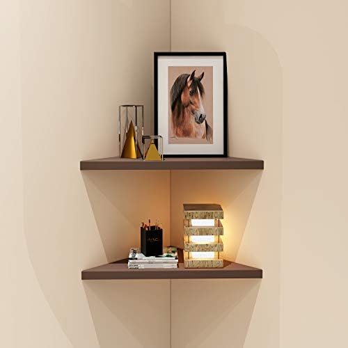 Evron Corner Mounting Shelf Set of 2 Frosting Pattern