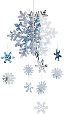 Beistle 3D Snowflake Mobile for Winter Decor